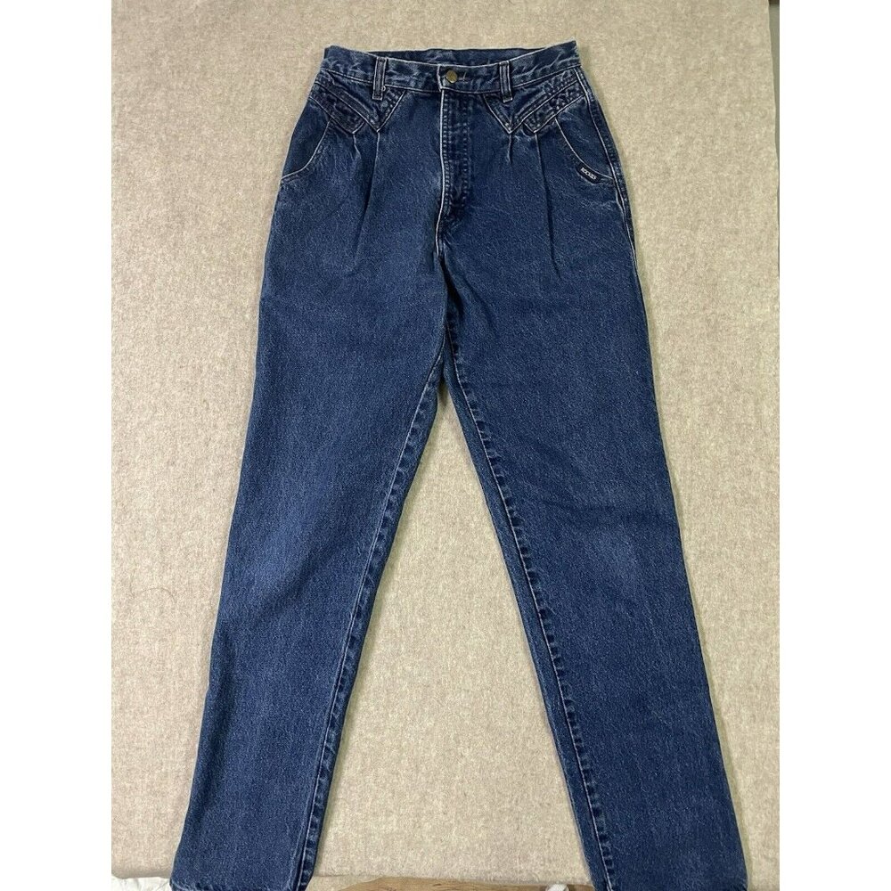 Vintage Rockies Blue Jeans Womens Size 30 (11) 36" Inseam High Rise Western Rare